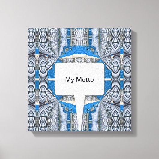 Psychedelic Fun Fractal Pattern & Text Canvas Afdruk (Voorkant)