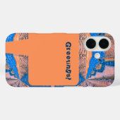 Psychedelic Fun Fractal Pattern & Text Case-Mate iPhone Case (Achterkant (horizontaal))