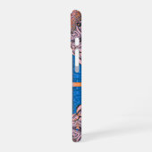 Psychedelic Fun Fractal Pattern & Text iPhone 16 Hoesje (Linkerkant)