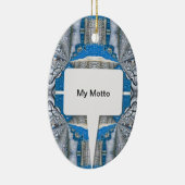 Psychedelic Fun Fractal Pattern & Text Keramisch Ornament (Rechts)