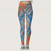 Psychedelic Fun Fractal Pattern & Text Leggings (Voorkant)
