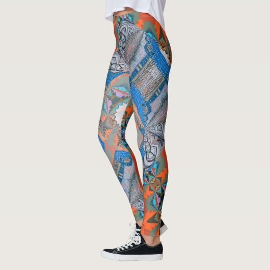 Psychedelic Fun Fractal Pattern & Text Leggings (Links)