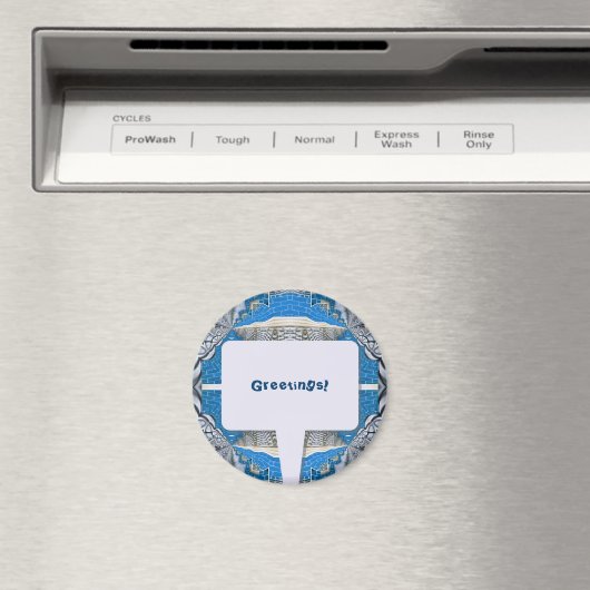 Psychedelic Fun Fractal Pattern & Text Magneet (Insitu (Vaatwasser))