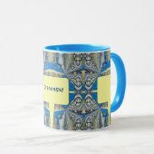 Psychedelic Fun Fractal Pattern & Text Mok (Voorkant rechts)