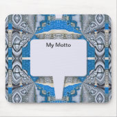 Psychedelic Fun Fractal Pattern & Text Muismat (Voorkant)