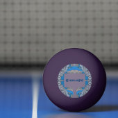 Psychedelic Fun Fractal Pattern & Text Pingpongbal (Net)