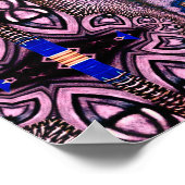 Psychedelic Fun Fractal Pattern & Text Poster (Hoek)