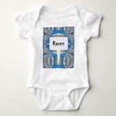 Psychedelic Fun Fractal Pattern & Text Romper (Voorkant)