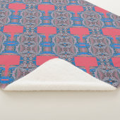 Psychedelic Fun Fractal Pattern & Text Sherpa Deken (3/4)