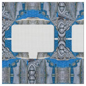 Psychedelic Fun Fractal Pattern & Text Stof (Close Up)