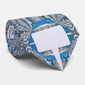 Psychedelic Fun Fractal Pattern & Text Stropdas (Opgerold)