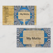 Psychedelic Fun Fractal Pattern & Text Visitekaartje (Voorkant / Achterkant)