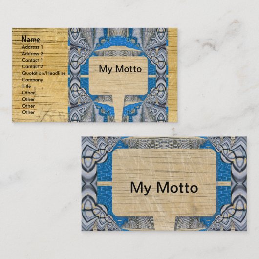 Psychedelic Fun Fractal Pattern & Text Visitekaartje (Voorkant / Achterkant)