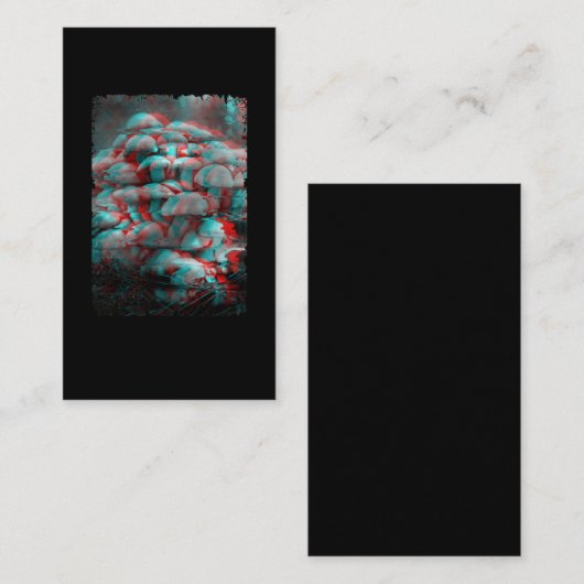 Psychedelic Fungi Vaporwave Crazy Mind Pushrooms Visitekaartje (Voorkant / Achterkant)