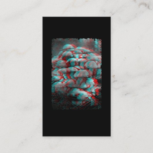 Psychedelic Fungi Vaporwave Crazy Mind Pushrooms Visitekaartje (Voorkant)