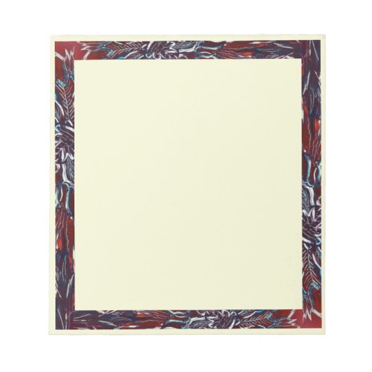 Psychedelic Funky Flower Border Notitieblok (Voorkant)