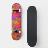 Psychedelic Funky Hippie Boho Neon Rainbow Fractal Persoonlijk Skateboard (Voorkant)