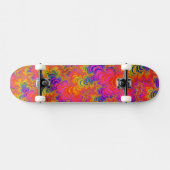 Psychedelic Funky Hippie Boho Neon Rainbow Fractal Persoonlijk Skateboard (Horizontaal)