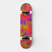 Psychedelic Funky Hippie Boho Neon Rainbow Fractal Persoonlijk Skateboard (Voorkant)