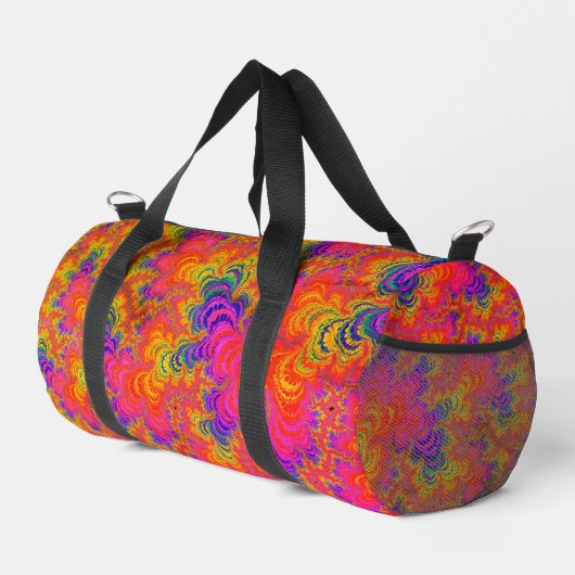 Psychedelic Funky Hippie Boho Neon Rainbow Fractal Plunjezak (Rechterhoek)