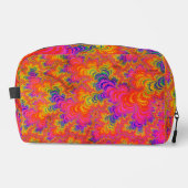 Psychedelic Funky Hippie Boho Neon Rainbow Fractal Toilettasje (Voorkant)