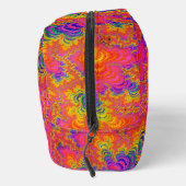 Psychedelic Funky Hippie Boho Neon Rainbow Fractal Toilettasje (Rechts)