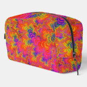 Psychedelic Funky Hippie Boho Neon Rainbow Fractal Toilettasje (Rechterhoek)