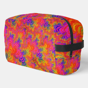 Psychedelic Funky Hippie Boho Neon Rainbow Fractal Toilettasje