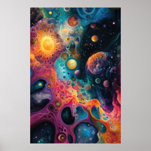 Psychedelic Galaxy Poster (Voorkant)