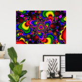 Psychedelic Galaxy Poster (Thuiskantoor)