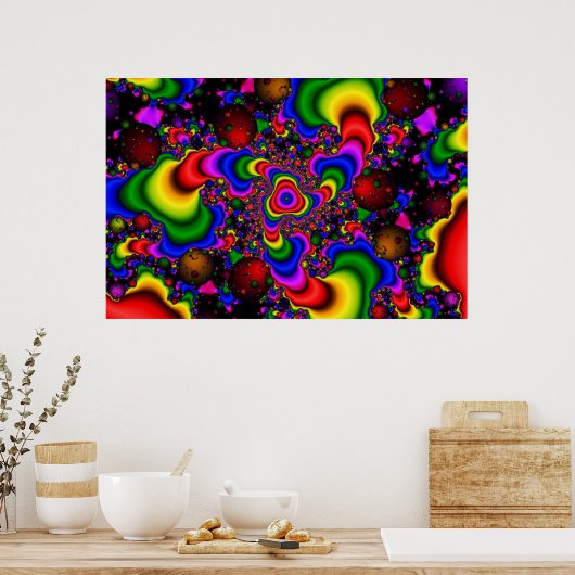 Psychedelic Galaxy Poster (Keuken)