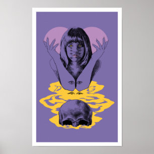 Psychedelic Garage Rock Poster_Death Valley Meisje Poster