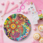 Psychedelic Garden Persoonlijk Papieren Bordje (Feest)