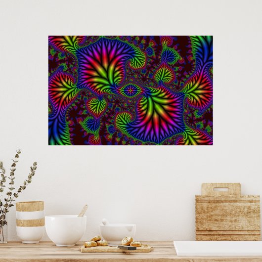 Psychedelic Garden Poster (Keuken)