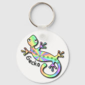 Psychedelic Gecko sleutelhanger (Voorkant)