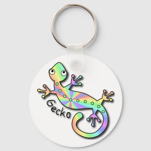 Psychedelic Gecko sleutelhanger (Voorkant)
