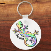 Psychedelic Gecko sleutelhanger (Voorkant)