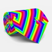 Psychedelic Geometric Collage Pattern Necktie Stropdas (Opgerold)