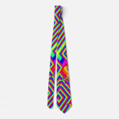 Psychedelic Geometric Collage Pattern Necktie Stropdas (Achterkant)
