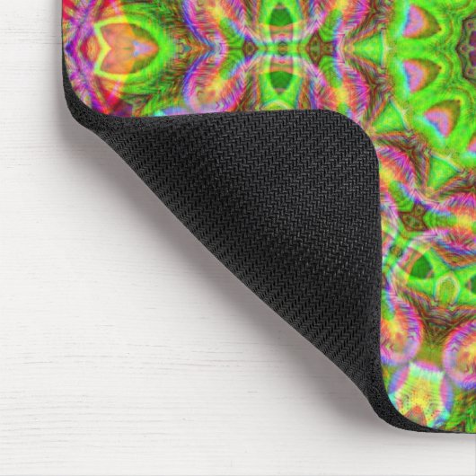 Psychedelic Geometric Mandala Ball Mousepad Muismat (Hoek)