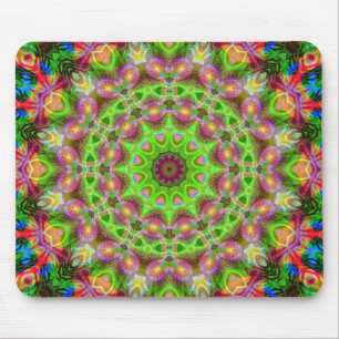 Psychedelic Geometric Mandala Ball Mousepad Muismat