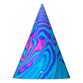 Psychedelic Gestreepte Zebra: Neon Fluorescent Bac Feesthoedjes (Links)