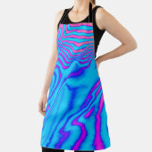 Psychedelic Gestreepte Zebra: Neon Fluorescent Bac Schort (Insitu)