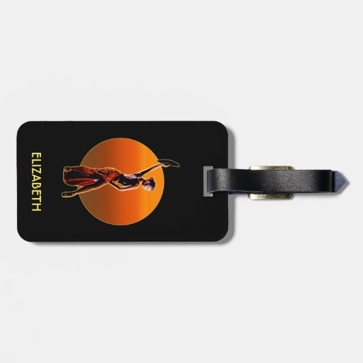 Psychedelic Ggloing Spain Flamenco Classic Dance Bagagelabel (Achterkant horizontaal)