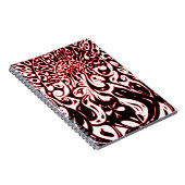 Psychedelic Ghost - Zwart wit en rood Notitieboek (Rechterzijde)