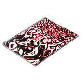 Psychedelic Ghost - Zwart wit en rood Notitieboek (Linkerzijde)