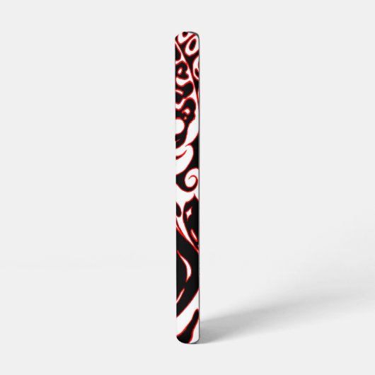 Psychedelic Ghost - Zwart wit en rood Samsung Galaxy Hoesje (Linkerkant)