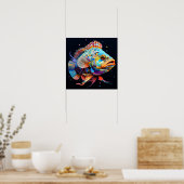 Psychedelic Giant Grouper Poster (Keuken)