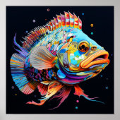 Psychedelic Giant Grouper Poster (Voorkant)