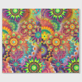 Psychedelic Gift Wrapping Paper Cadeaupapier (Vlak)